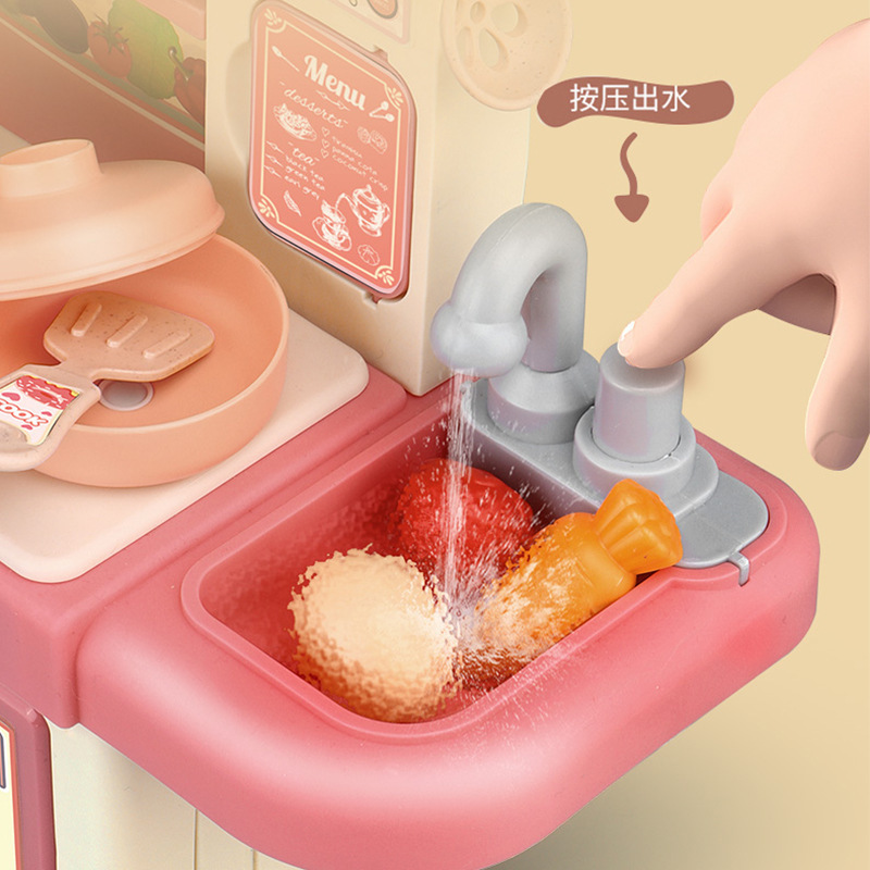 Juego de cocina de spray de luz para niños simulación mini estufa simulación juego de cocina juguete