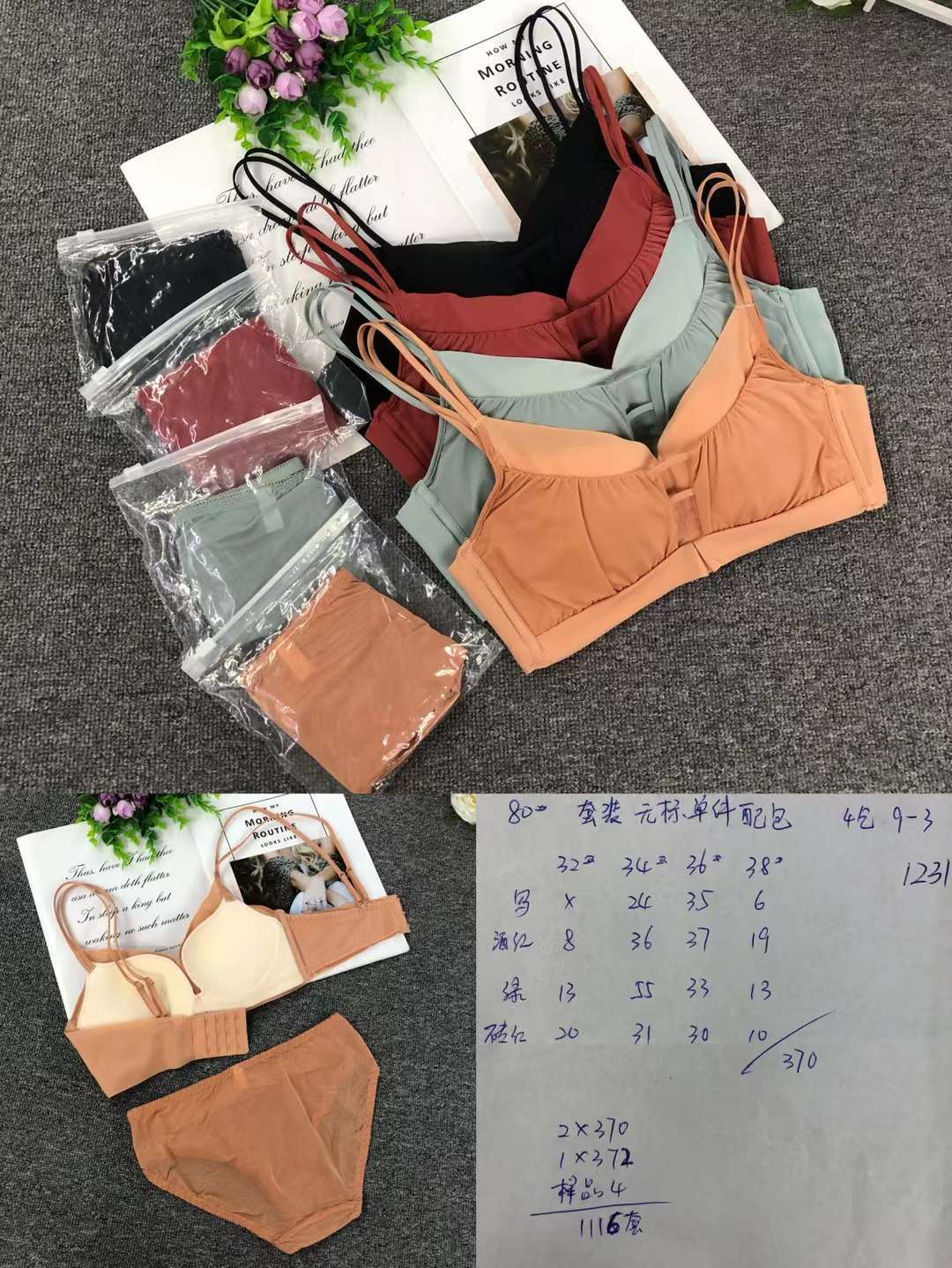 Nueva ropa interior de las mujeres pequeño pecho push up anti-sagging Delgado traje de sujetador de mama inalámbrico