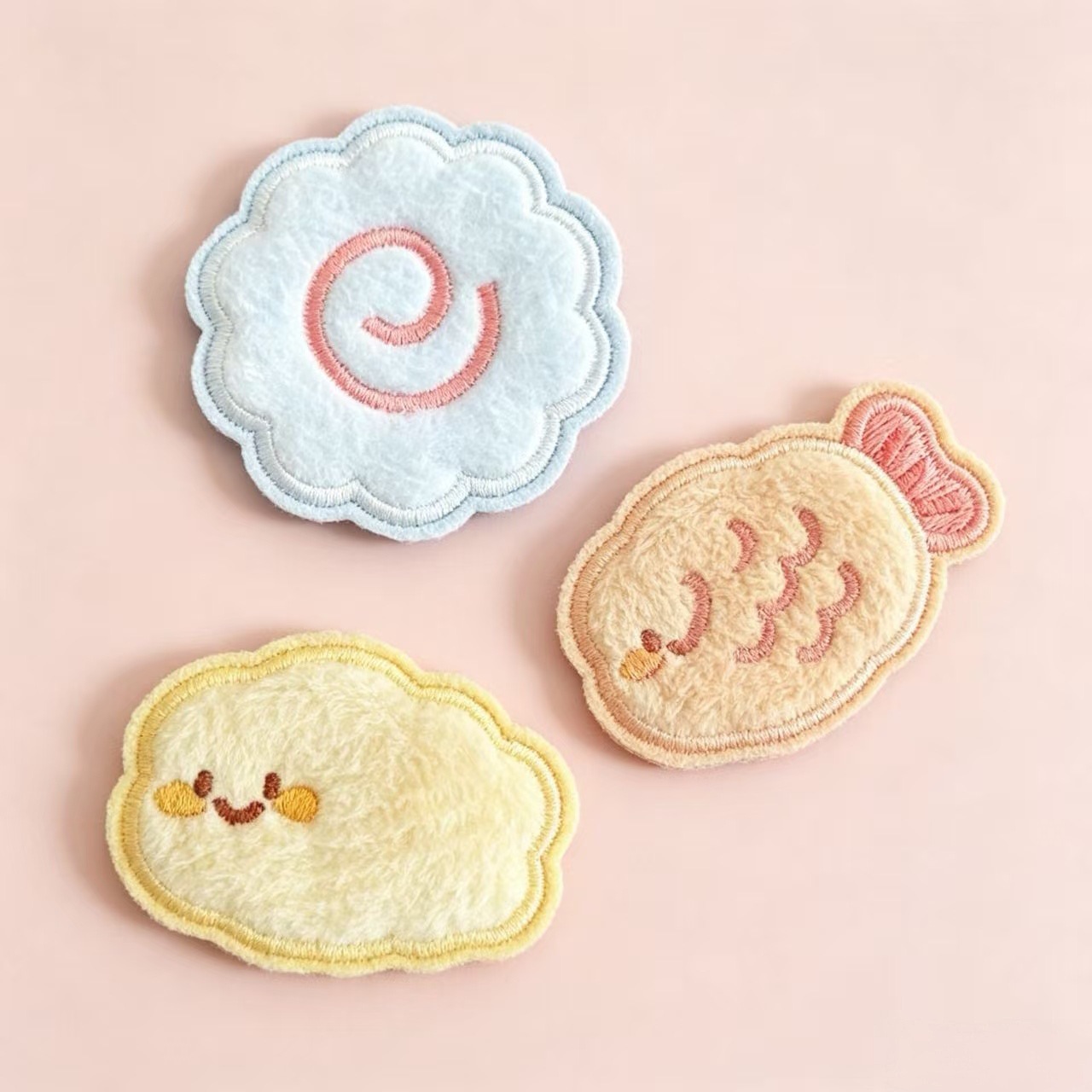 Super cute and popular little fish and shrimp snack-themed hook-and-loop hair clips, soft and adorable with high aesthetic value, perfect for bangs and stray hairs