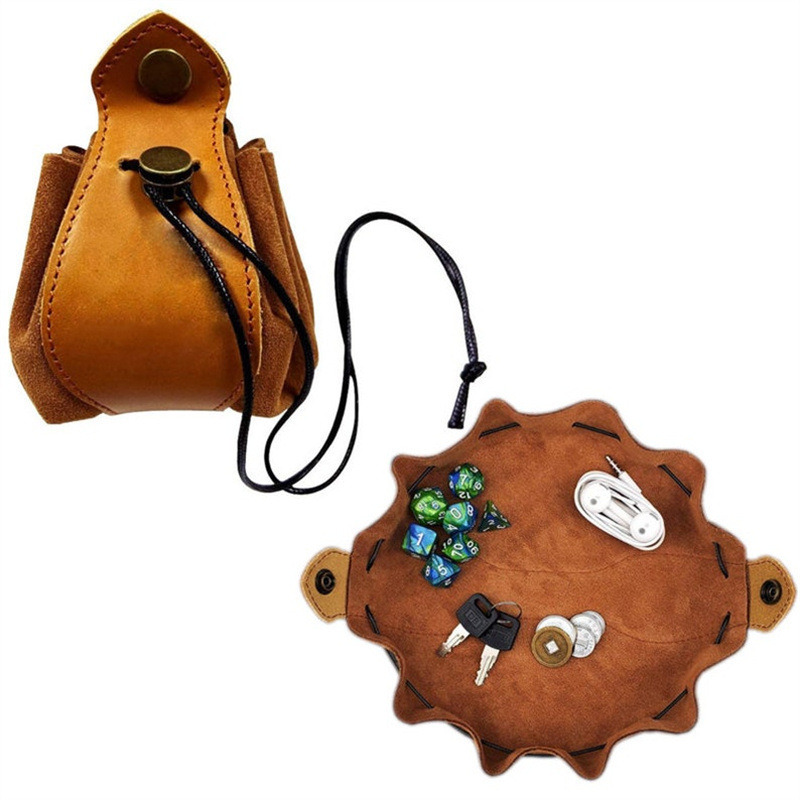 适用于 DnD 龙与地下城的骰子滚动托盘或皮革滚动