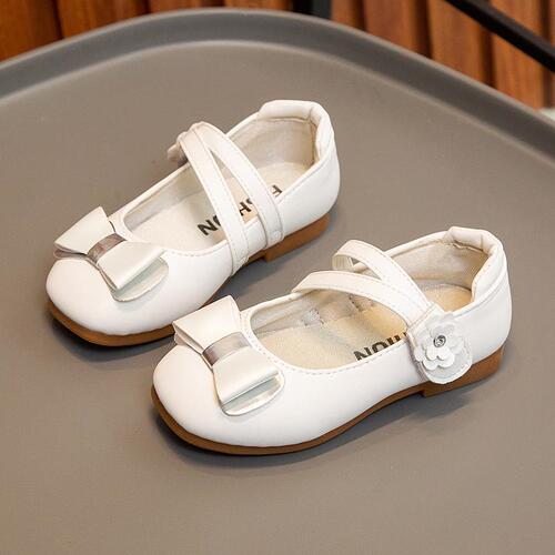 Square-toe girls' shoes, children's shoes 2025, mid-heel princess shoes, unisex shoes for older children