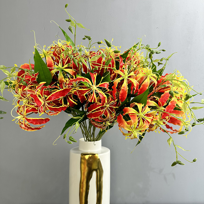 Artificial Flame Lily Nordic Style Home Decor For Wedding Flower_voghion.com