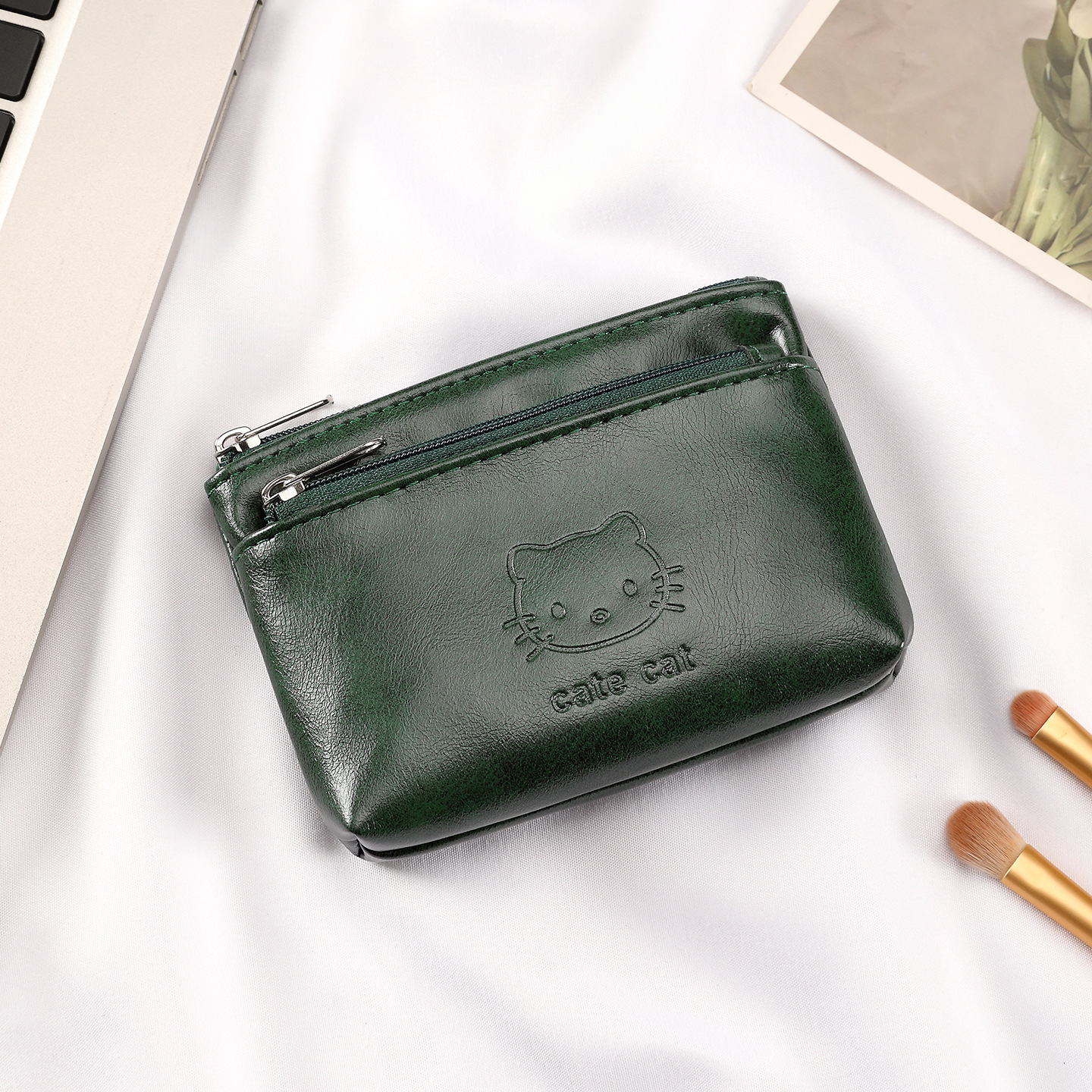 Nuevo bolso de cambio de cuero suave hecho a mano para mujeres lindas mini auriculares portátiles llaves certificados bolso de tarjeta