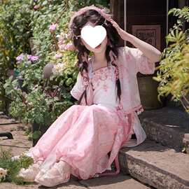 儿童汉服女童2026新款夏儿童古风国风古装中国风套装女孩民族服装