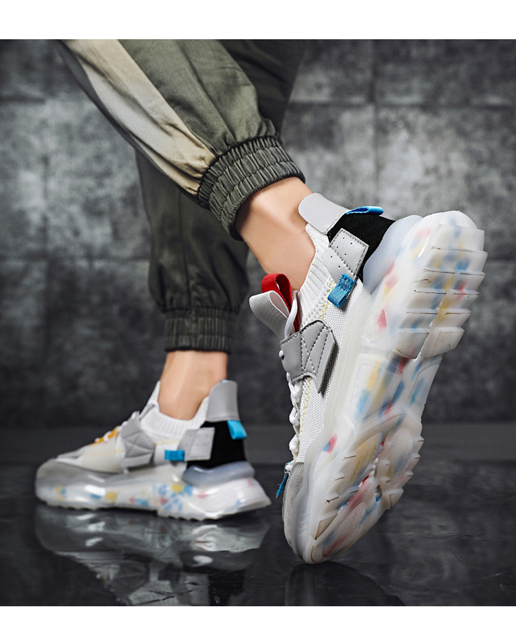 Scarpe da corsa uomo platform alla moda con tessuto traspirante_voghion.com