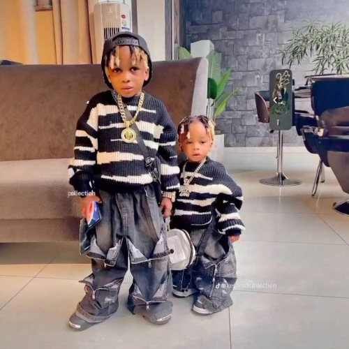 Men's Sweater 2025 Autumn/Winter New Basic Crew Neck Black and White Striped Casual Knit Top Korean Style Loose Fit