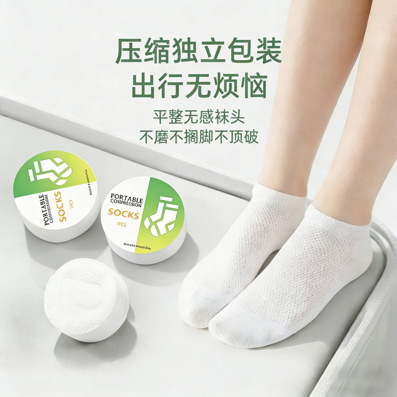 Disposable Compression Socks for Men and Women, Travel Socks, Daily Disposable, Convenient, Breathable, Sweat-Absorbent Cotton Socks, No-Wash Socks for Business Trips Disposable Compression Socks for Men and Women, Travel Socks, Daily Disposable, Convenient, Breathable, Sweat-Absorbent Cotton Socks, No-Wash Socks for Business Trips