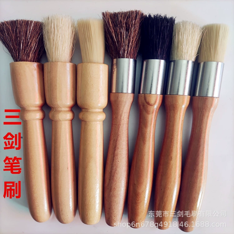 Кофейная щетка, щетка из конского волоса, щетка из искусственной щетины кабана, круглая щетка из щетины кабана, щетка из щетины дикого кабана. Кофейный волшебный инструмент