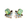 Accessory, earrings, retro crystal, European style, suitable for import, simple and elegant design