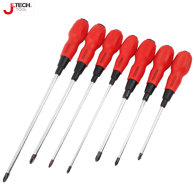 Checo destornillador cruzado de clase industrial destornillador pequeña herramienta de mantenimiento de lote de tornillo de ciruela super duro conjunto de destornillador magnético fuerte