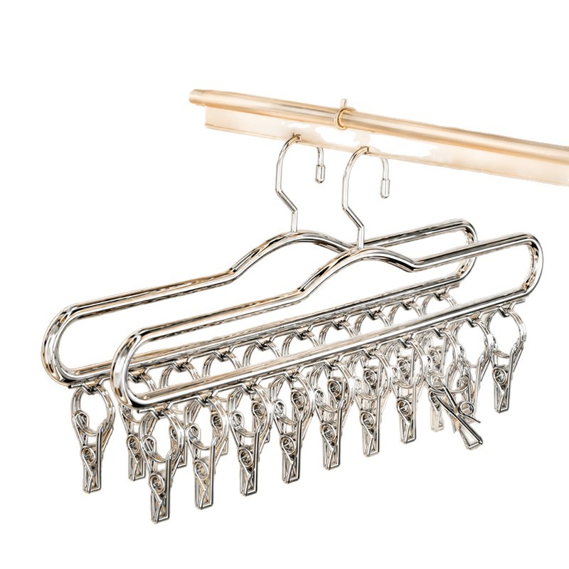 Tendedero de Calcetines con Pinzas de Acero Inoxidable, Multifuncional y Antiviento para Balcón image 5