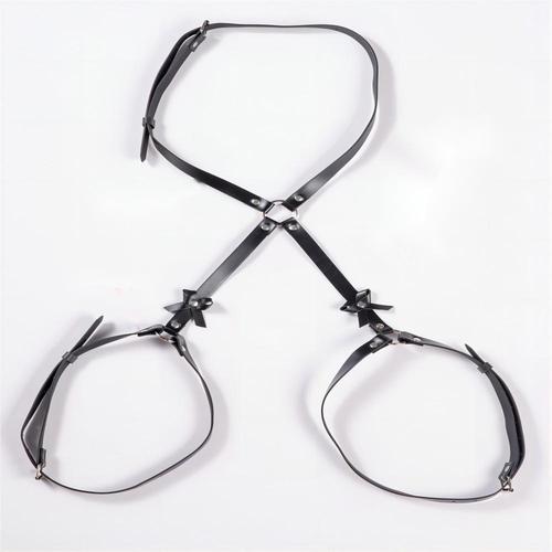 Hot selling women's sm bondage leather sex accessories couples bondage training sex toys handcuffs props wholesale