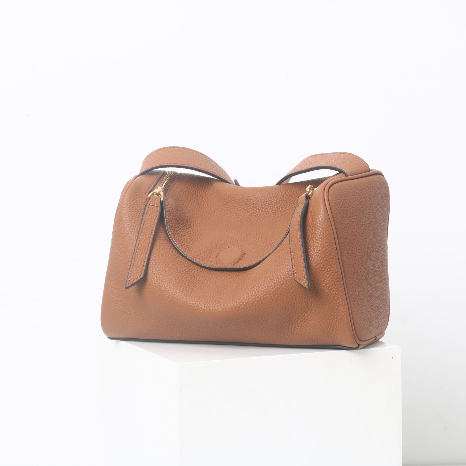 Togo Top Grain Cowhide 2025 New Boston Pillow Bag Genuine Leather Luxury Texture Commuter Shoulder Crossbody Bag For Women - Thumbnail 2