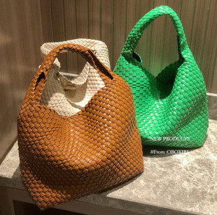 Hand-Woven Bag Single Shoulder Armpit Bag for Women 2025 New Fashion Versatile Large-Capacity Tote Bag Mother-In-Law Bag for Women