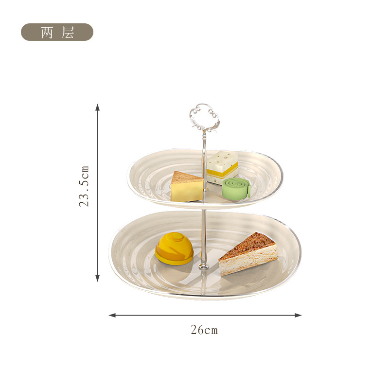 Pasteles de lujo ligero multicapa bandeja de frutas de banquete de alojamiento snack para bandeja de frutas bandeja de pasteles