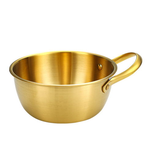 Stainless steel Korean noodle bowl, vegetable basin, small hot pot, ramen pot, instant noodle bowl, salad bowl, Korean seasoning jar, pasta basin