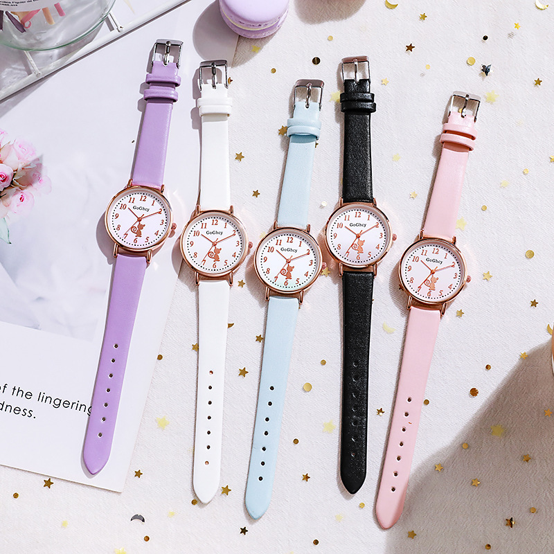 New Fashionable Cat Student Ladies Watch Women's Simple Niche Retro Belt High-End Quartz Women's Watch