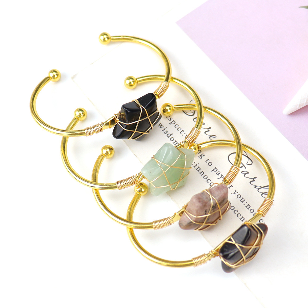 Fashion Star natural stone Copper Bangle 1 Piece