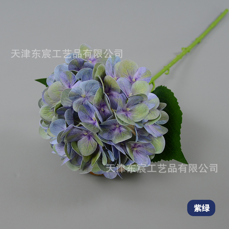 単枝72頭のフィルムのアジサイのシミュレーションの花の卸売りの大型の園芸の滝の装飾の形の偽の花の3dフィルムのアジサイ|undefined