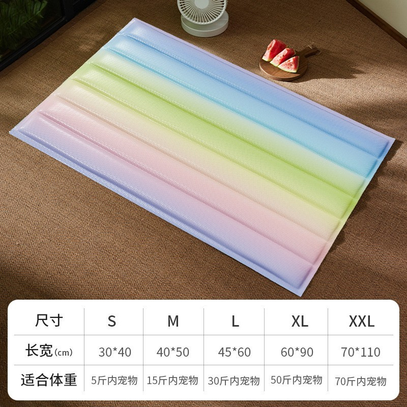 Almohadilla de hielo para mascotas, gradiente de arco iris, nido de hielo, alfombra para perros, alfombra para dormir, alfombra para perros, alfombra de hielo de verano, nido de hielo para gatos, nido de hielo al por mayor