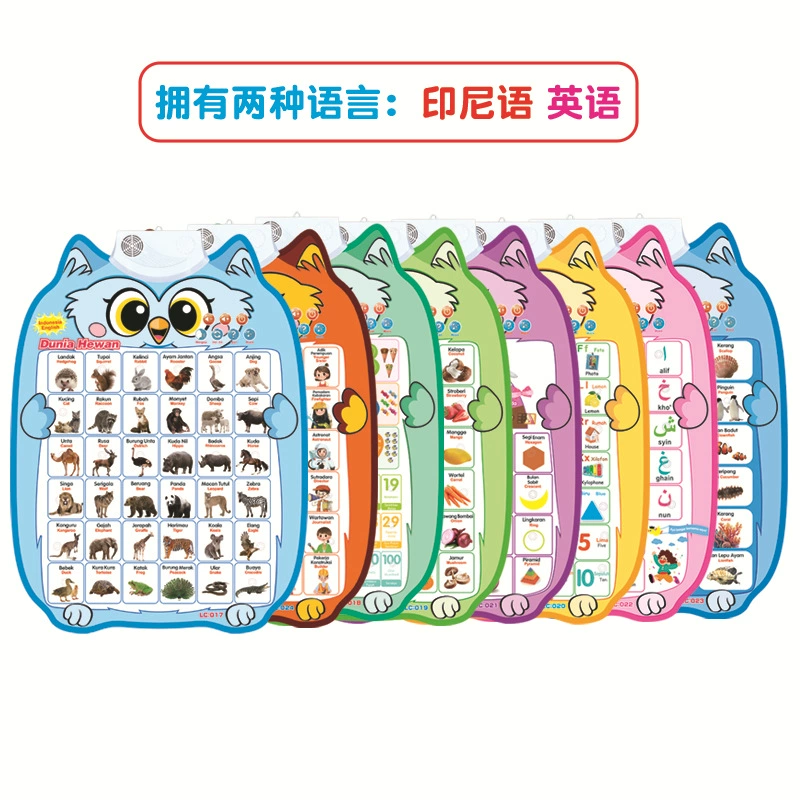 Duoduozi трансграничная индонезийская сова, образование для раннего детства, просвещение, аудио-настенная диаграмма для чтения пальцев