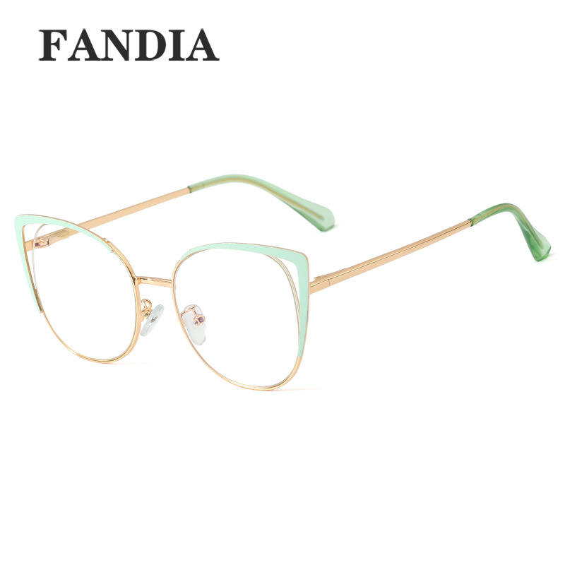 95728 nuevos hombres y mujeres de metal anti-Luz Azul gafas marco liso gafas artístico retro marco redondo miopía gafas al por mayor