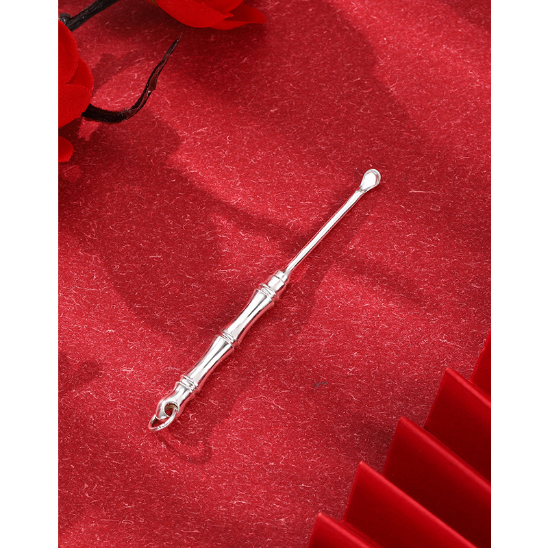 999 plata esterlina oído recoger pura plata oído recoger el bebé de los niños especial borde fino redondo cabeza pico oído recoger la oreja