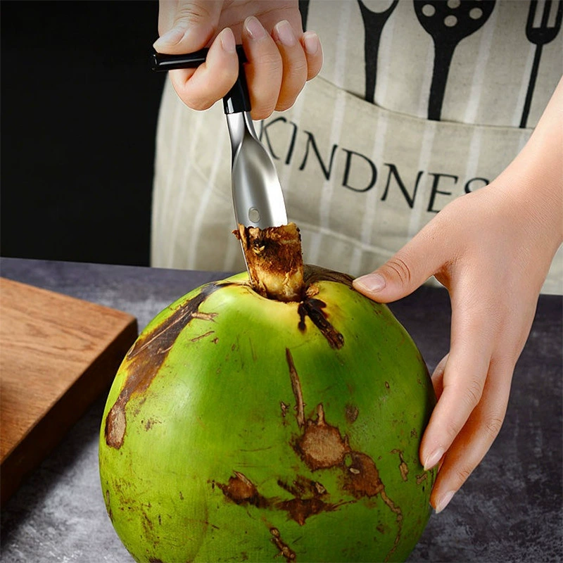 Нержавеющая сталь Кокосовый открыватель кокосового кокосового конуса Кокосовый зеленый перфоратор Специальный кокосовый открыватель кокосового инструмента