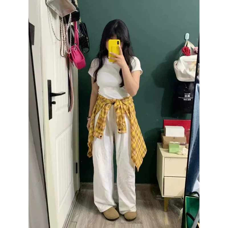 Дофамин ретро chic желтая клетчатая рубашка