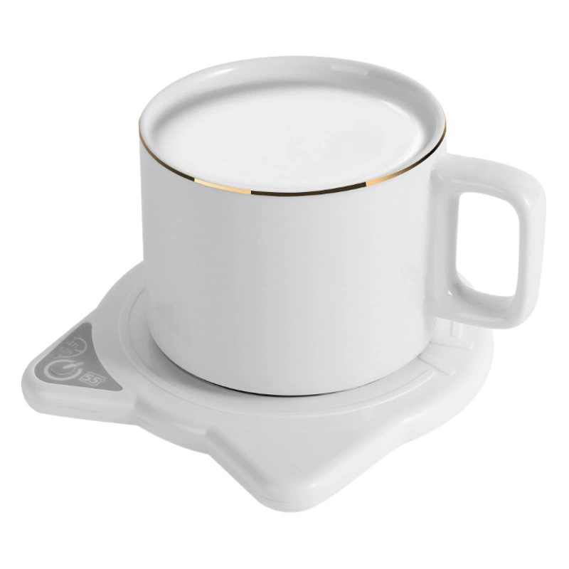 Термос-подставка 55 ° Электрическая керамическая кружка для подогрева кофе и молока с двухуровневой регулировкой времени, функцией подогрева и сохранения тепла