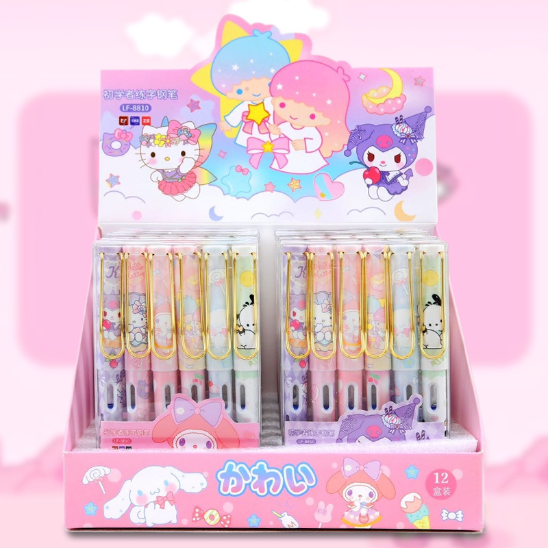 Sanrio coolomi pen estudiante bolsa de tinta especial pen ins estilo de alta apariencia estilo chica tinta reemplazable