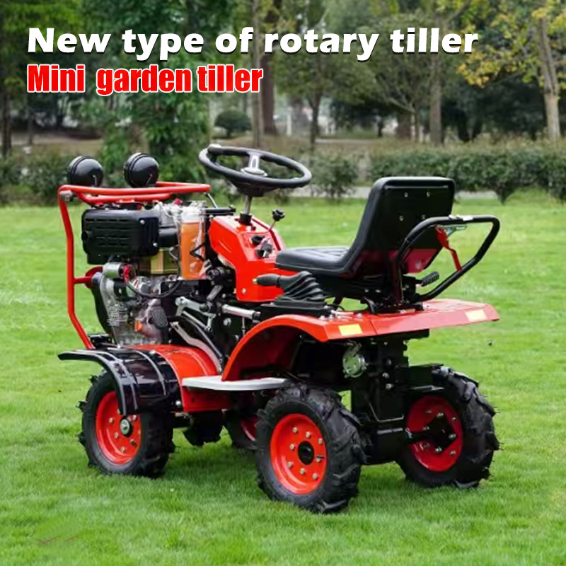 Nuevo tipo de cuatro tracción montar tipo micro-cultivador, tierra agrícola cultivada sentada cultivadora zanja cultivadora de arado Huashidan cuatro tracción micro-cultivador image 5