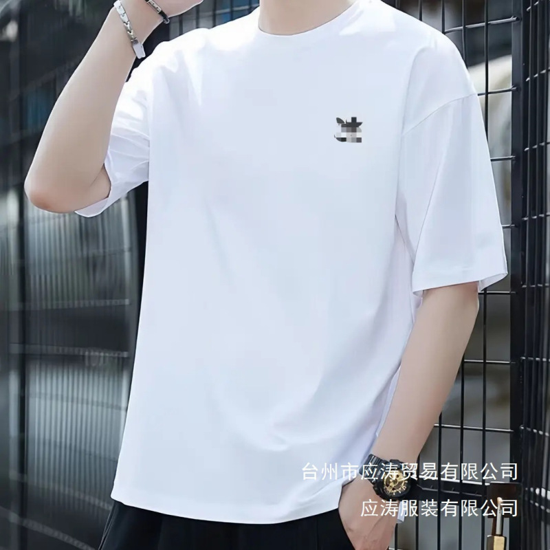 Outlet Discount Adidas Couple's Short-Sleeve T-Shirt Sports Embroidered Trefoil Short-Sleeve T-Shirt Cross-Border Wholesale