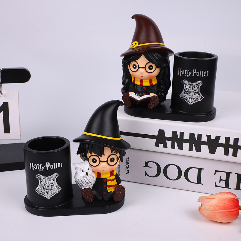 ハリー・ポッター創意筆立てデスクトップ文房具収納周辺金属レトロ置物入学シーズン誕生日プレゼント|undefined