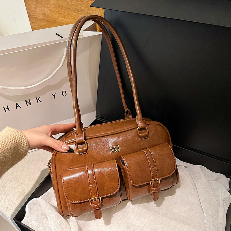 Women's Shoulder Bag High-end Large Capacity Boston Bowling Handbag_voghion.com