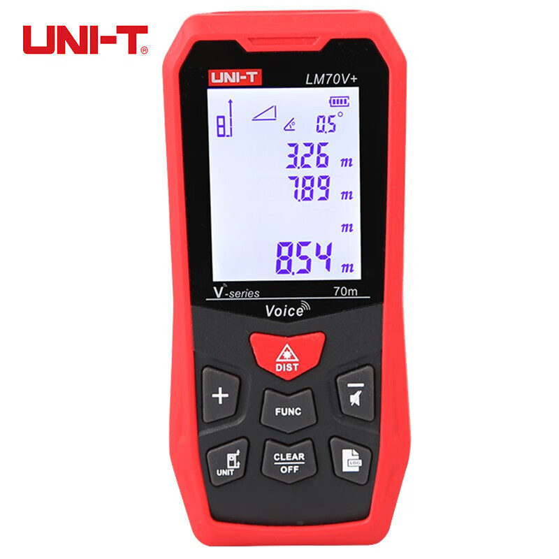 UID UNI-T LM70V + rango láser de mano rango infrarrojo de voz 70 metros