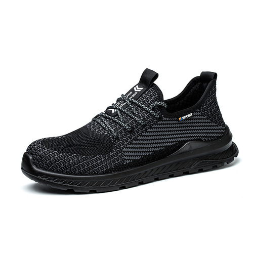Cross-border safety shoes for men, steel toe cap and steel sole, anti-punching and anti-piercing work shoes, summer version, breathable mesh protective shoes