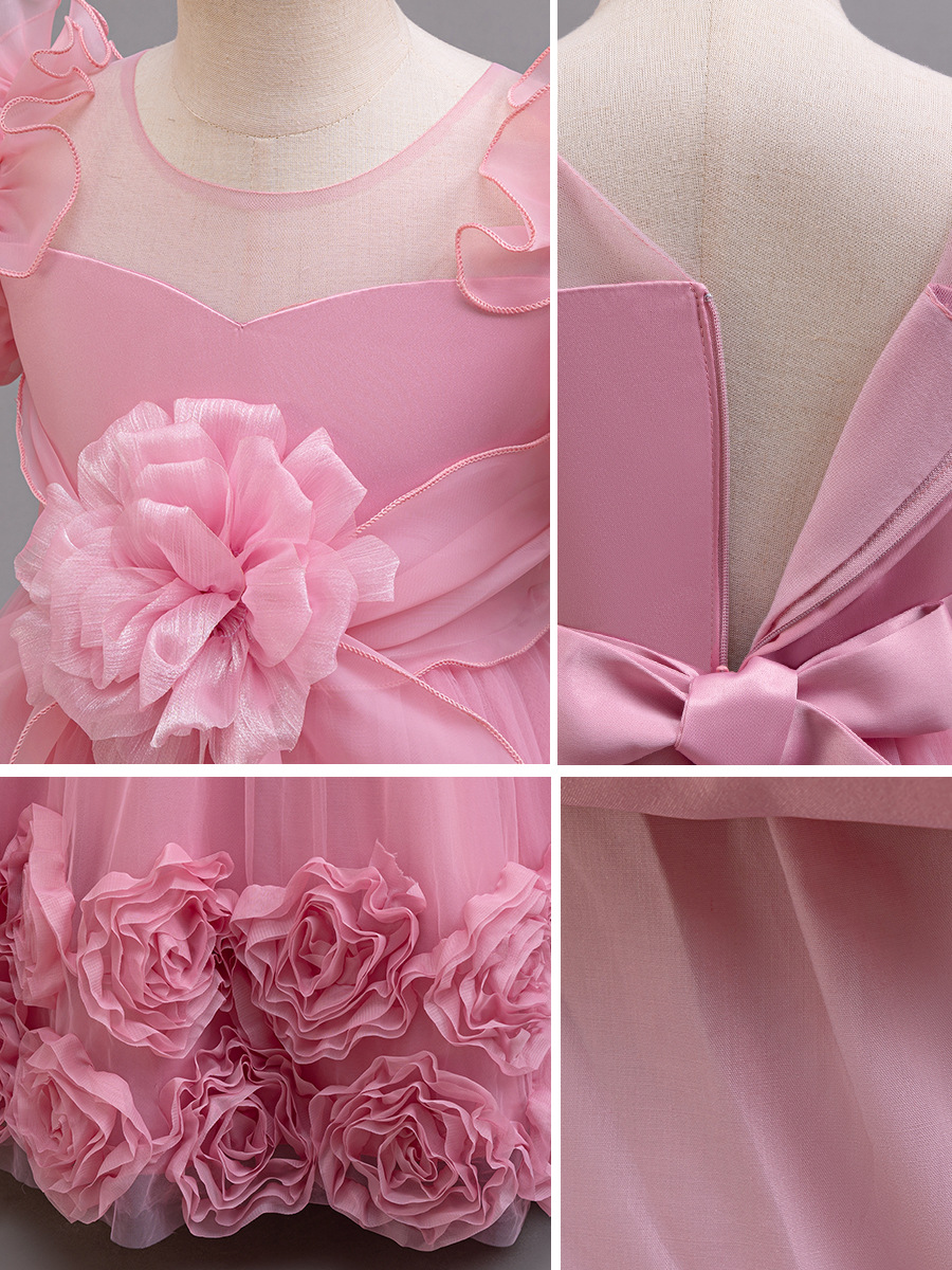 Niñas vestidos de princesa Europa y Estados Unidos vestidos de fiesta de cumpleaños niños anfitriones de alta gama ropa de piano