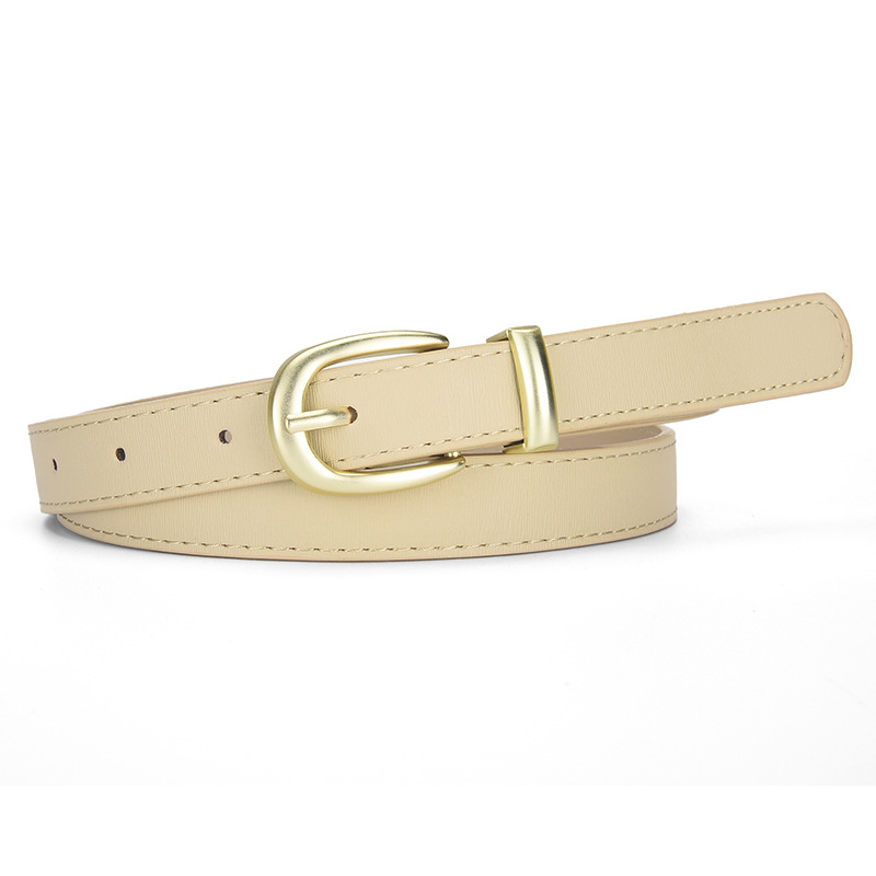 Cinturón Fino para Mujer de PU y Aleación para Jeans