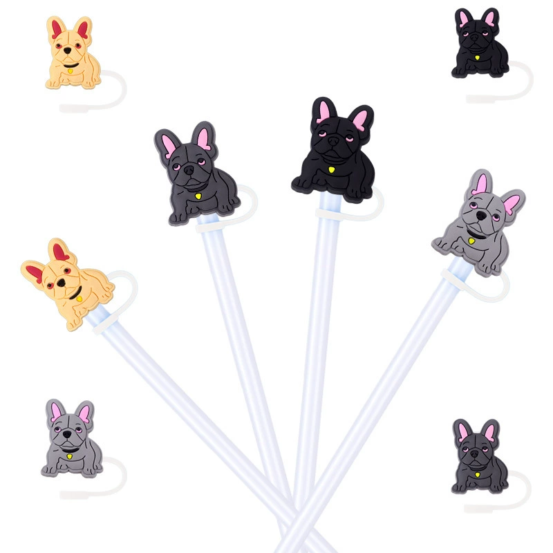 Cute silicone dustproof straw, 10-8mm, DIY