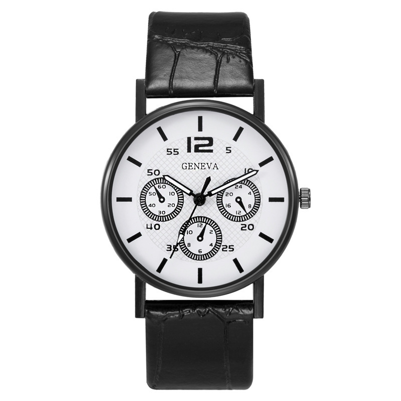 Relógio masculino Eyes Gift com três pulseiras de vidro de quartzo_voghion.com