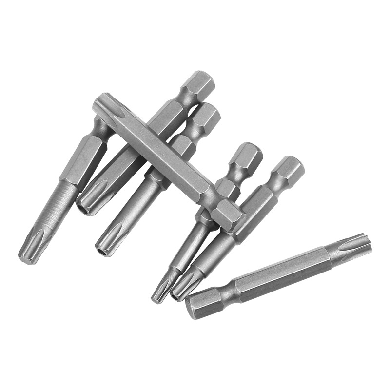 S2 Torx Bits with Extended Length T5-T40 Screwdriver Heads, High Hardness Electric Screwdriver Bits, Hexagonal Torx Bits, Single Head