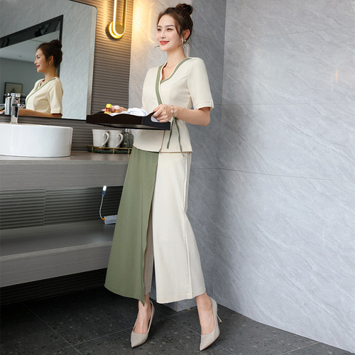 Beauty salon beautician health center clothing temperament foot bath technician work clothes high-end hotel Thai massage work clothes
