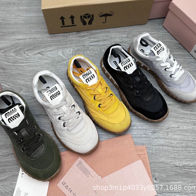 High-Quality Goods Made in Guangdong! European and American Style Genuine Leather Retro Round-Toe Lace-Up German Training Shoes, Versatile Casual Sports Sneakers for Women High-Quality Goods Made in Guangdong! European and American Style Genuine Leather Retro Round-Toe Lace-Up German Training Shoes, Versatile Casual Sports Sneakers for Women