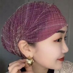 新商品の網の紗のしわの包みの帽子の爆発の山の帽子の秋の薄い金のお母さんの帽子は髪の帽子のレースの帽子を遮ります。