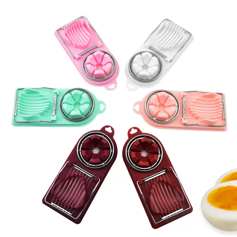 切蛋器二合一鸡蛋切片器花式松花蛋分瓣器切割器现货花式切蛋器