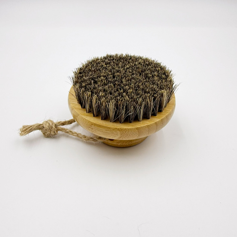 Lugar al por mayor artefacto de baño Cepillo de baño de limpieza de mango largo de madera maciza Cepillo de baño para frotar Cepillo de espalda para frotar Cepillo de baño de cerda de cerdo de pelo suave