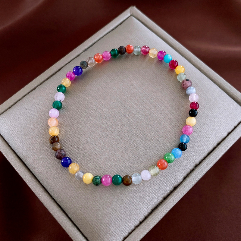 Estrellas de dopamina, gotas de aceite, cuentas de arroz, pulsera con cuentas, accesorios de pulsera dulce de verano, joyería de alta gama de nicho al por mayor