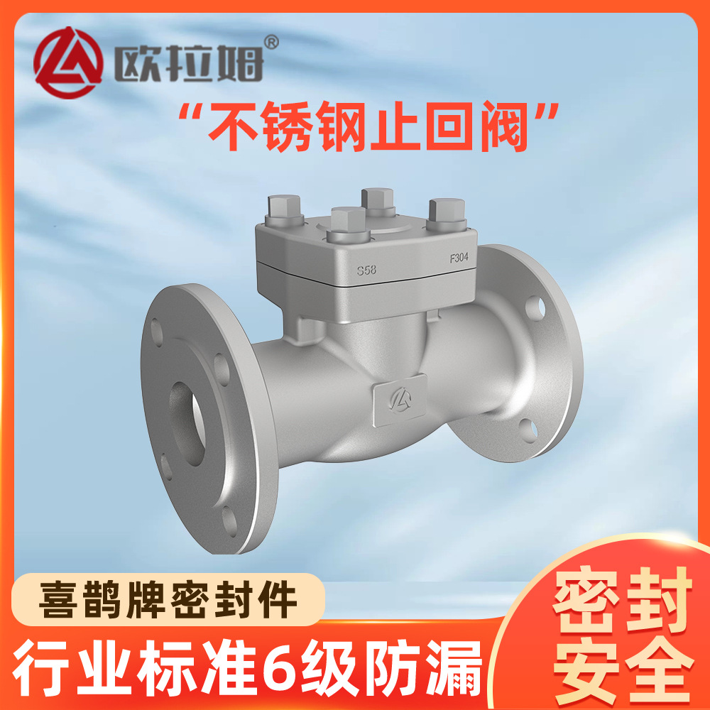 不锈钢法兰止回阀 自力式驱动 压力16Lb 化学工程 欧拉姆制造