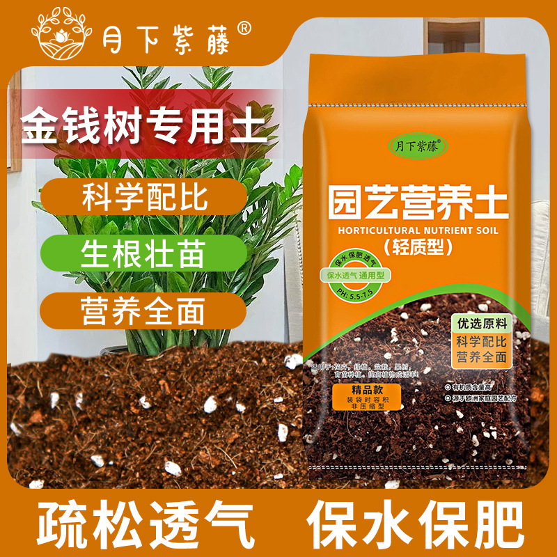 Specialized Nutrient Soil for Money Trees, General-Purpose Gardening Soil for Growing Vegetables, Flowers, Succulents, and Green Plants, Peat Soil for Potted Plants
